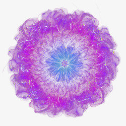 梦幻紫花绽开的花朵顶视图素材