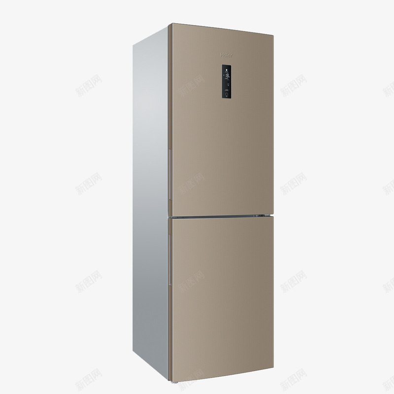 冰柜png免抠素材_88icon https://88icon.com 产品实物 家用电器 银灰色冰箱