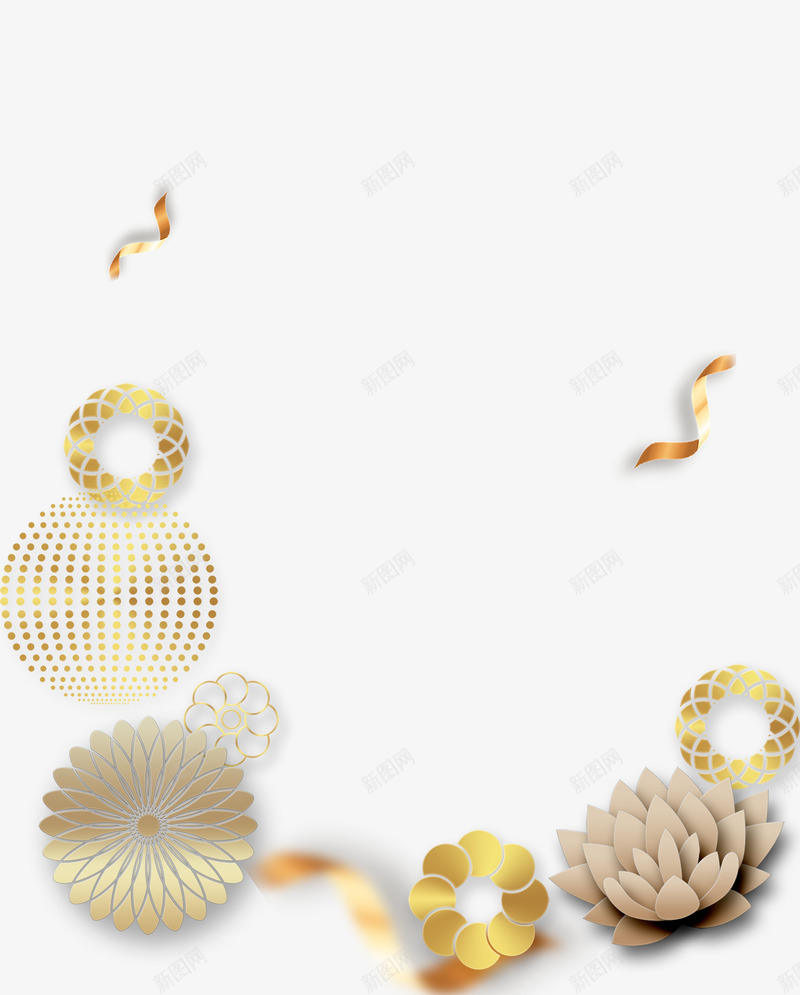 3D微立体金色边框png免抠素材_88icon https://88icon.com 3D剪纸 3D微立体 3D新式背景 3D立体纸雕 3D立体花朵 3D视觉效果