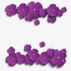 紫色立体花瓣素材