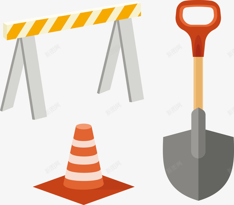 一个铁锹与障碍物矢量图eps免抠素材_88icon https://88icon.com 卡通小铁锹 灰色铁锹 矢量图 矢量铁锹 矢量障碍物 种菜工具 铁锹 障碍物 障碍物PNG