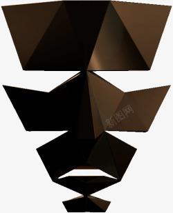 不规则三角形形状深色素材