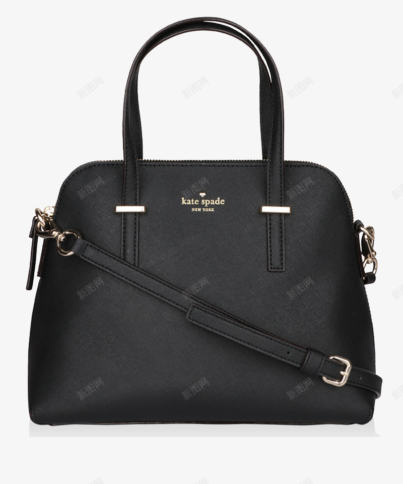 katespade黑色女包png免抠素材_88icon https://88icon.com kate spade 产品实物 凯特丝蓓 单肩包 欧美时尚 经典款 黑色女包手提包