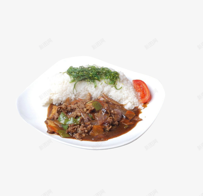 黑椒炒牛肉盖浇饭png免抠素材_88icon https://88icon.com 快餐 菜品 菜色 营养 蔬菜 黑椒炒牛肉饭 黑椒牛肉饭