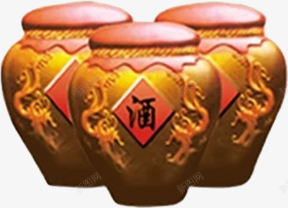 双龙大气手绘白酒坛子png免抠素材_88icon https://88icon.com 中国风 大气古典 手绘 手绘白酒 白酒坛子 食品行业 黄色双龙