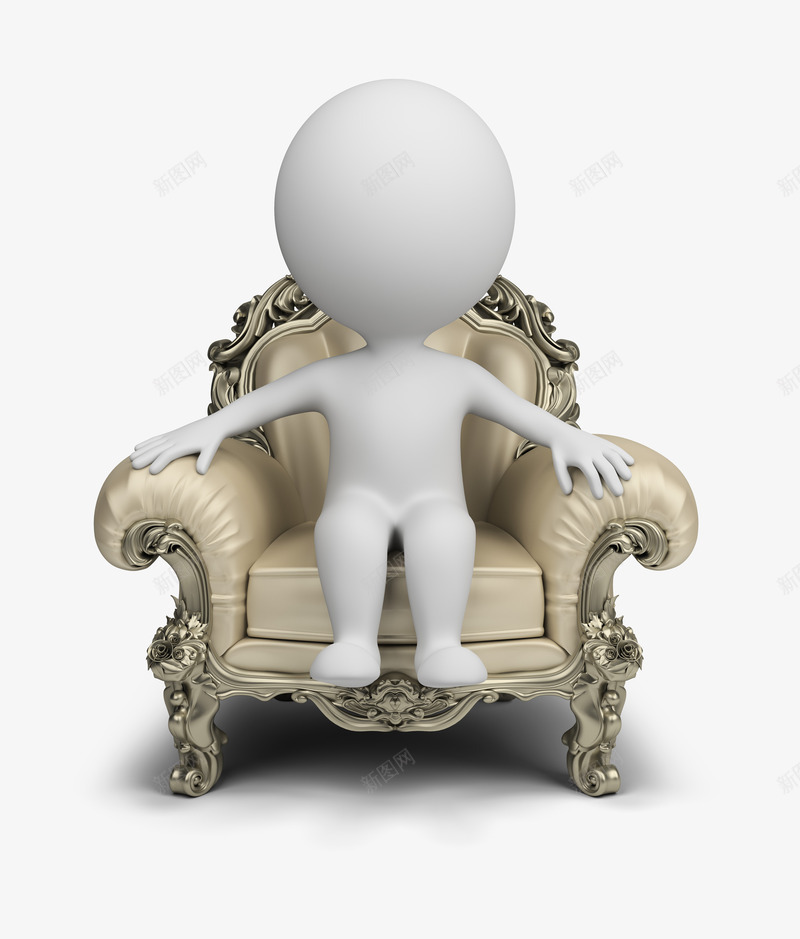 坐在沙发上的3D人物png免抠素材_88icon https://88icon.com 3D人物 商业 欧式 沙发