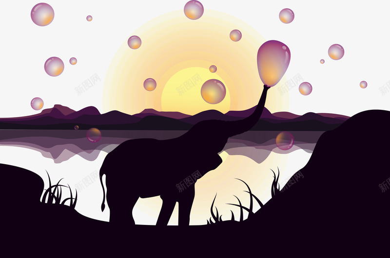 大象在湖边散步剪影png免抠素材_88icon https://88icon.com 位图图形 剪影 印刷图 大象 手绘 手绘彩色 散步 湖边 装饰图