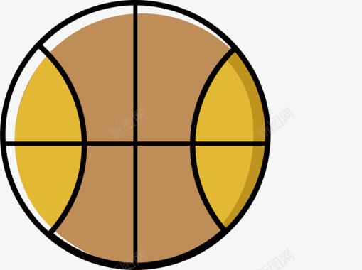 扁平化篮球图标图标