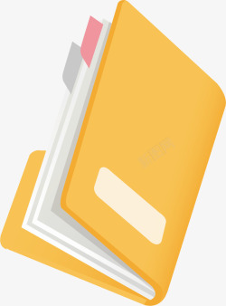 黄色外皮的书矢量图素材
