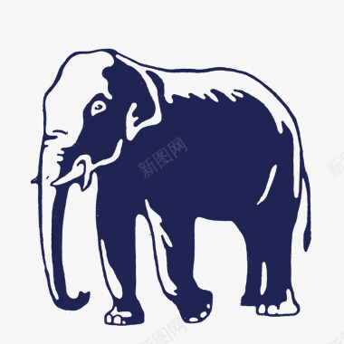 大象手绘大象矢量图图标图标