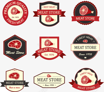 新鲜牛肉标志肉类牛排图标图标