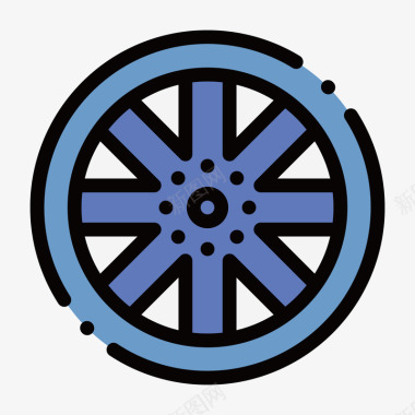 轮毂扁平化轮毂图标图标