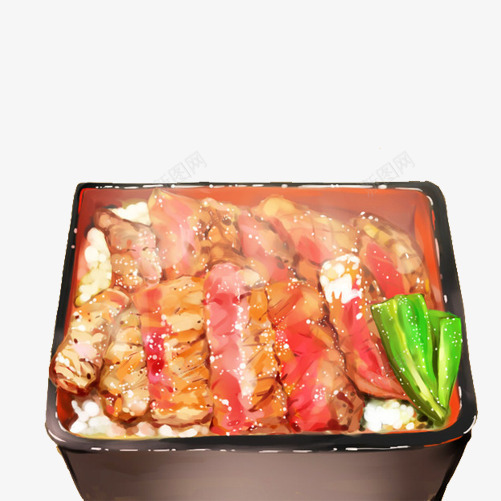 牛肉脯盖饭手绘画片png免抠素材_88icon https://88icon.com 手绘美食 牛肉盖饭 盖饭 米饭