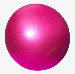 跳瑜伽球玫瑰色的瑜伽球高清图片