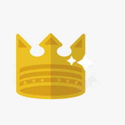黄色女王冠矢量图素材