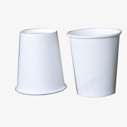 白色简单纸杯素材