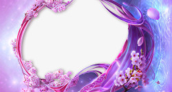 蓝紫色桃花背景素材