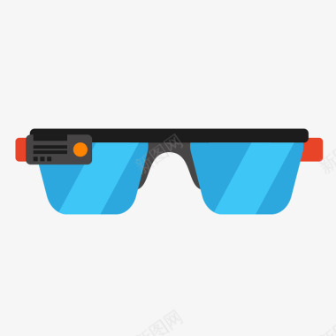 VR科技生活智能3D眼镜元素矢量图图标图标