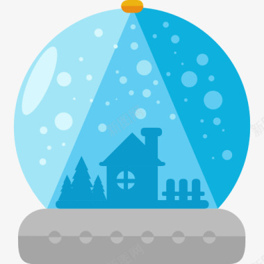 雪树城堡雪球图标图标