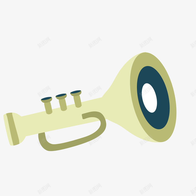 扁平化乐器小号矢量图ai免抠素材_88icon https://88icon.com 乐器 卡通 小号 扁平化 校园文化艺术节 矢量图