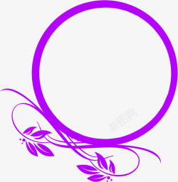 紫色圆圈花纹装饰素材