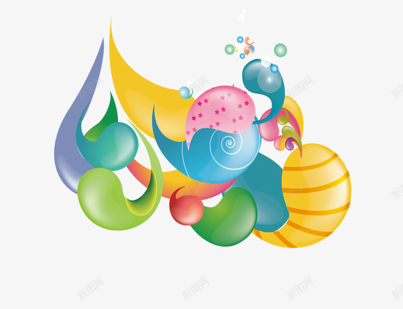 卡通图案png免抠素材_88icon https://88icon.com 不规则 儿童 卡通 图案 小球 梦幻装饰 逗号