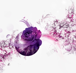 浪漫紫色植物花卉素材