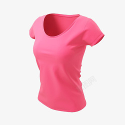 粉色纯色T恤素材