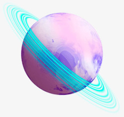 卡通星球紫色效果素材