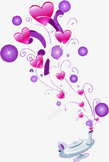 紫色创意不规则元素爱心png免抠素材_88icon https://88icon.com 不规则 元素 创意 爱心 紫色