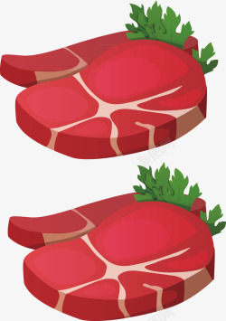 新鲜牛肉矢量图素材