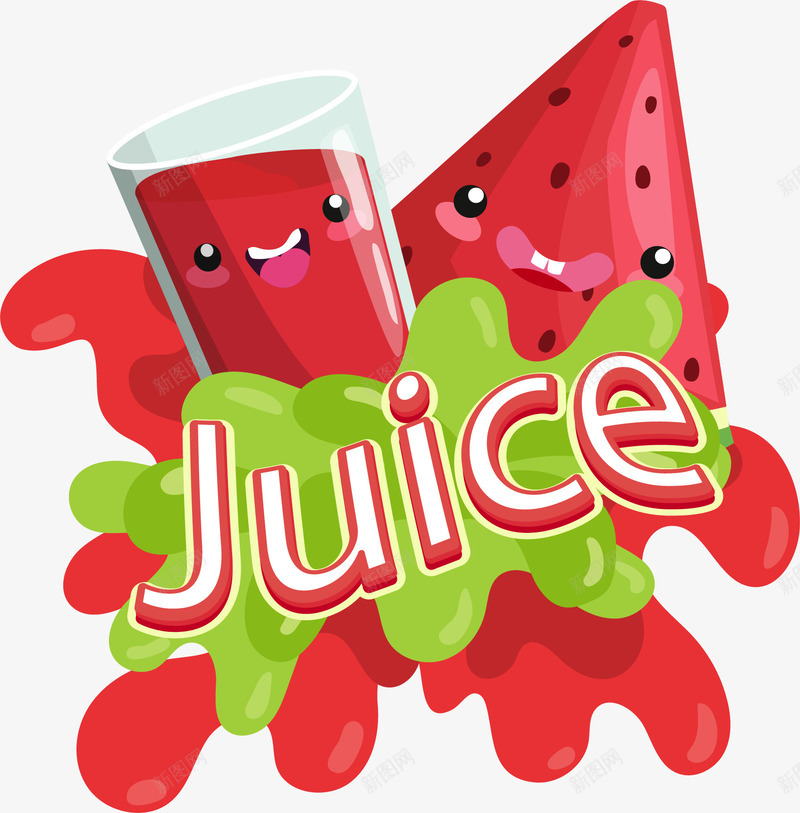 爽口西瓜汁png免抠素材_88icon https://88icon.com juicy 冰镇西瓜 夏日冰爽 矢量素材 西瓜汁