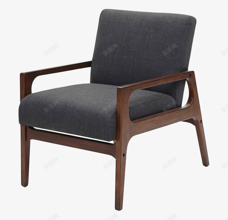木质椅子png免抠素材_88icon https://88icon.com 实物 家具 木质 椅子 深灰色