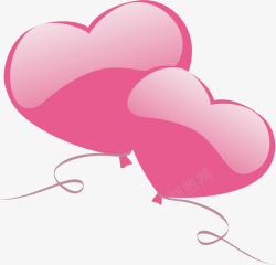 情人节粉色爱心气球素材