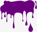 紫色颜料滴落素材
