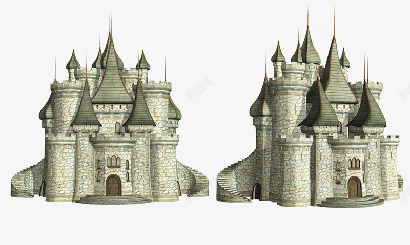 3D城堡模型矢量图ai免抠素材_88icon https://88icon.com 3D模型 城堡 城堡PNG免费下载 城堡PNG素材 城堡矢量 矢量图
