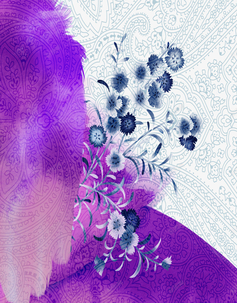 紫色大气水墨肌理png免抠素材_88icon https://88icon.com 水墨 水墨肌理 素材 紫色 肌理