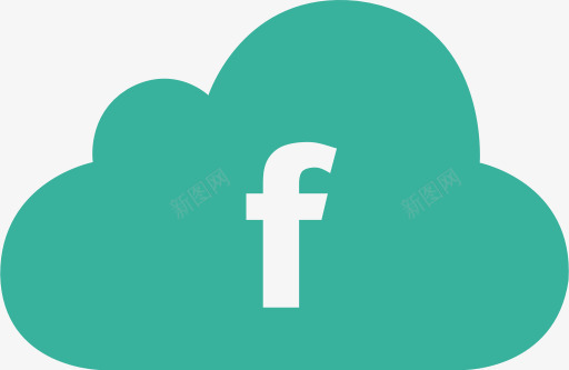书签书签云脸谱网社会绿色云图标图标