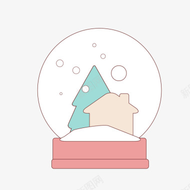 冬天的雪人雪球装饰的可爱图标图标
