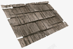 破旧灰色小瓦片瓦片屋顶素材