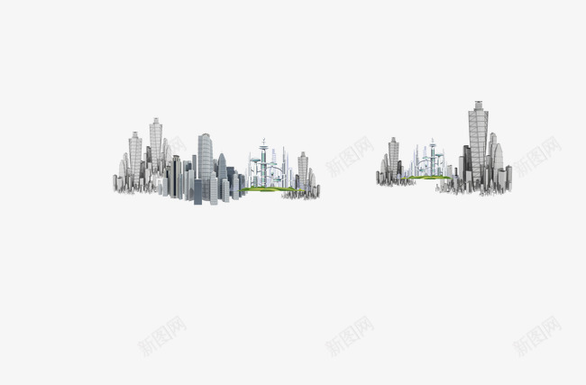 3d城市图像png免抠素材_88icon https://88icon.com 3d城市远景 商业 城市 背景 装饰