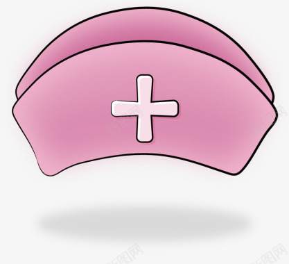 常规护士帽扁平化护士帽矢量图图标图标