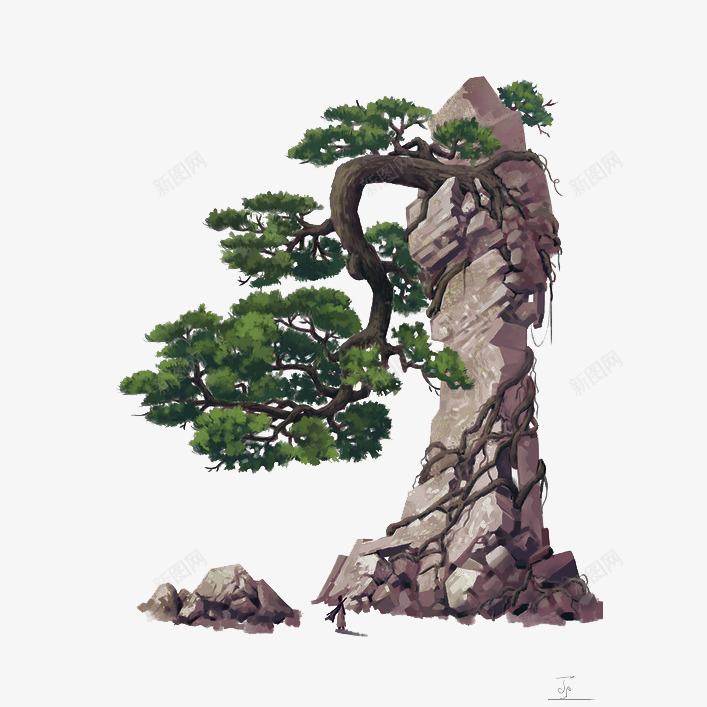 游戏中的石头树png免抠素材_88icon https://88icon.com 3D树木 树木 游戏 游戏场景 游戏树 电子游戏 石头树