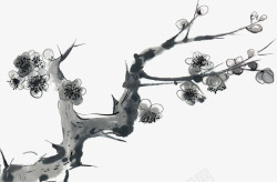 大气枝条手绘黑色树枝高清图片