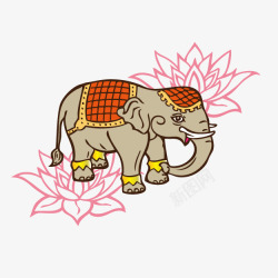 卡通泰国大象素材