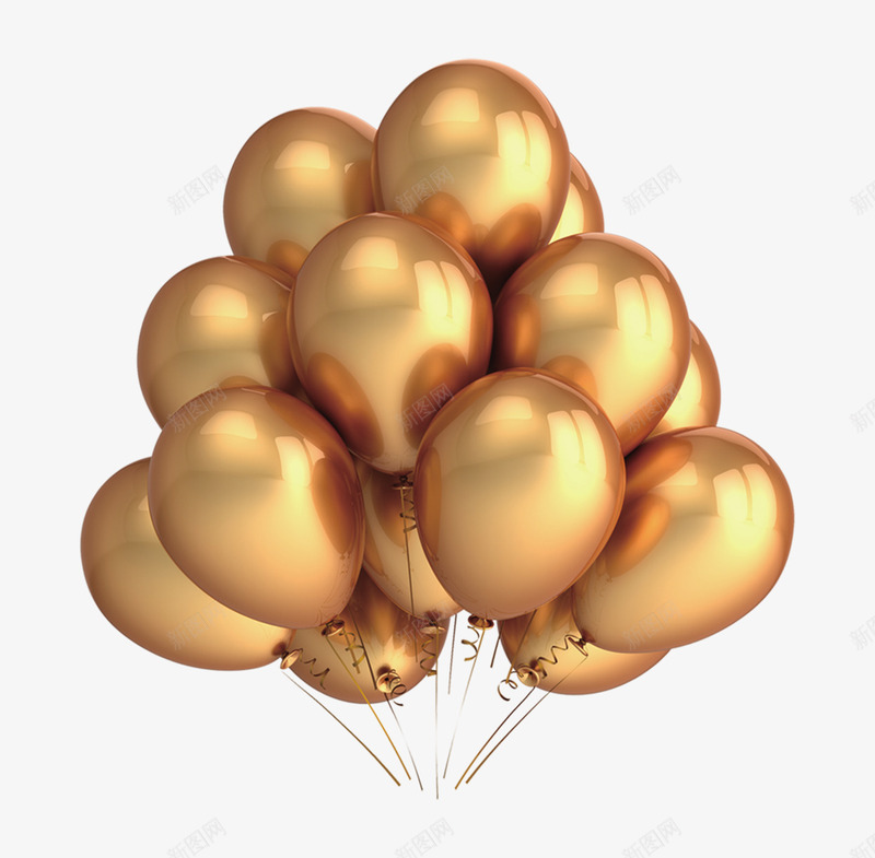 金色大气气球装饰图案png免抠素材_88icon https://88icon.com 免抠PNG 大气 气球 装饰图案 金色