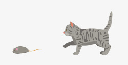 扁平化猫咪卡通扁平化灰色猫咪矢量图高清图片