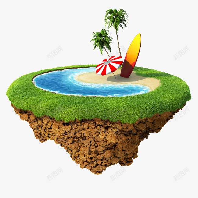 浪漫夏日3D效果透明png免抠素材_88icon https://88icon.com 3D 效果 浪漫夏日 浪漫夏日3D效果透明素材 透明素材