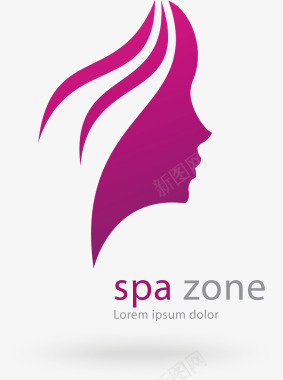 紫色的美容logo矢量图图标图标