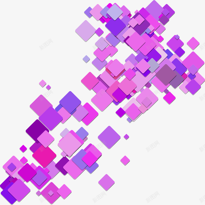 堆叠紫色矩形块矢量图eps免抠素材_88icon https://88icon.com 几何块 堆叠效果 矢量素材 紫色 艺术 矢量图